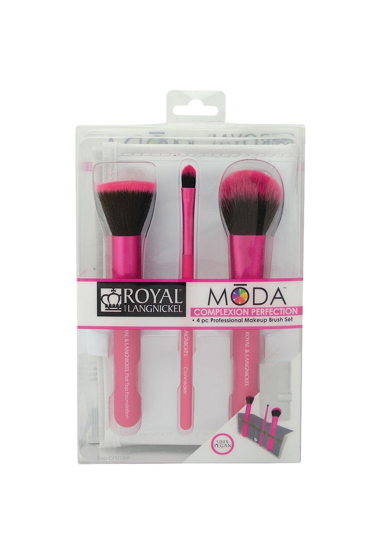 Oferte la Moda Complexion Perfection Set Pensule 4 piese Roz