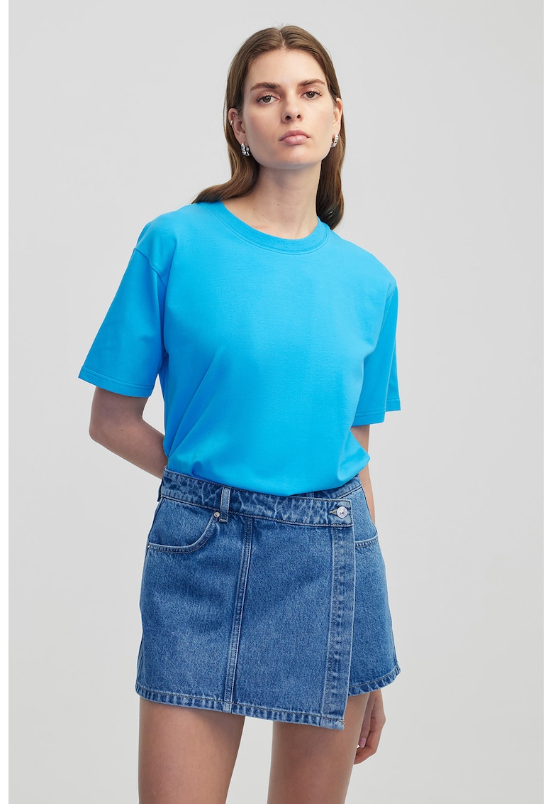 Oferte la Tricou lejer cu decolteu rotund - Albastru deschis