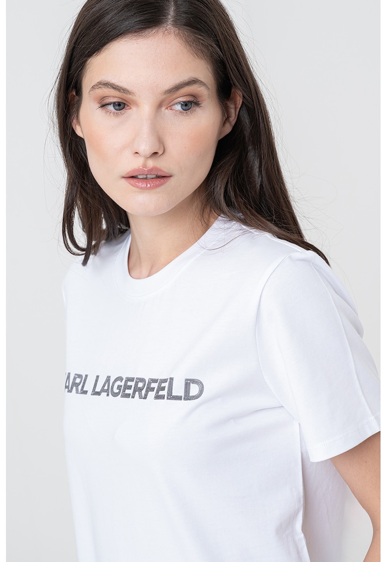 Oferte la Tricou de bumbac organic cu imprimeu logo - Alb optic