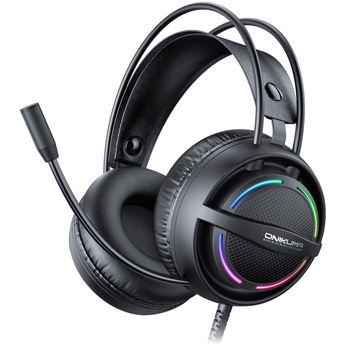 Oferte la Casti X88, Microfon, USB / Jack 3.5mm, Driver 50mm, Lungime cablu 2.2m, Iluminare RGB, Negru