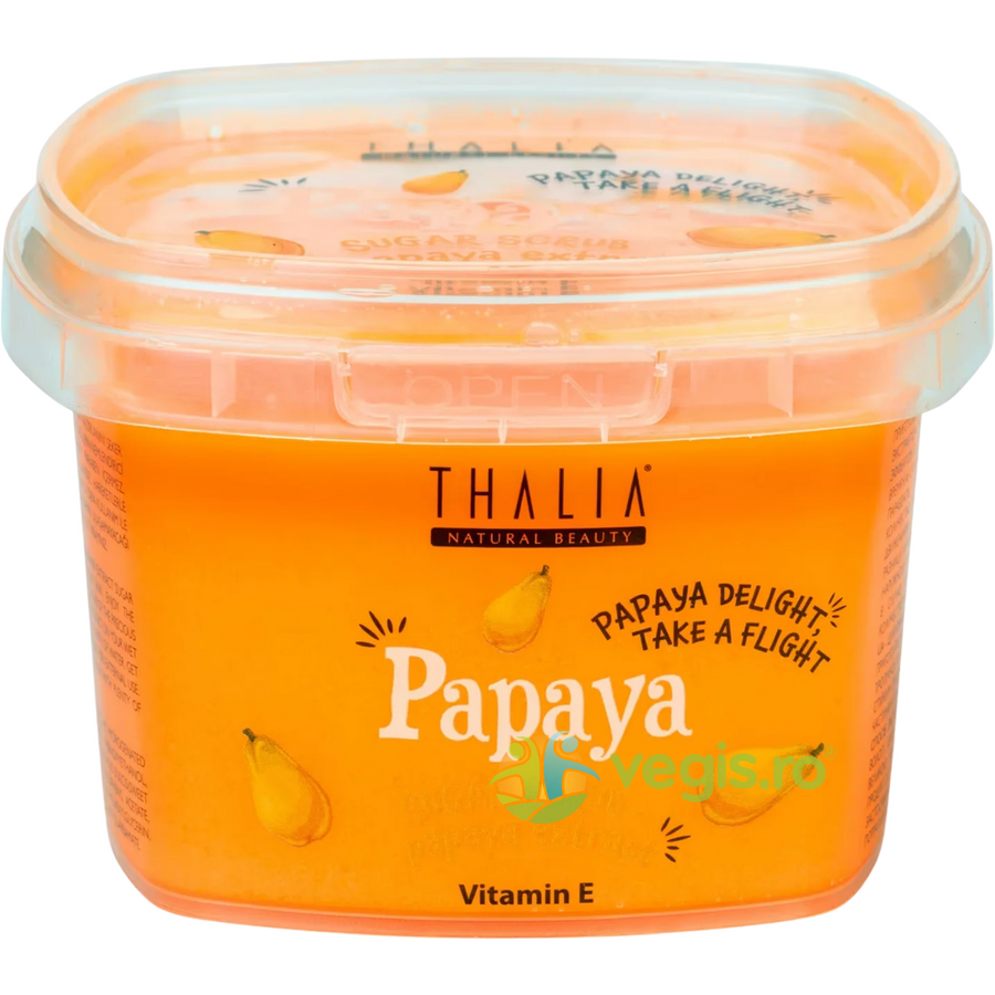 Oferte la Scrub pentru Corp pe Baza de Zahar cu Extract de Papaya + Vitamina E Papaya Delight Take a Flight 300g
