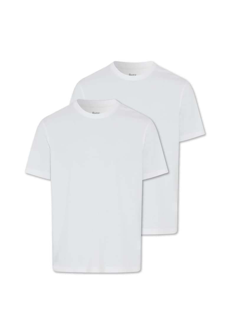 Oferte la Set de tricouri cu model uni - 2 piese - Alb