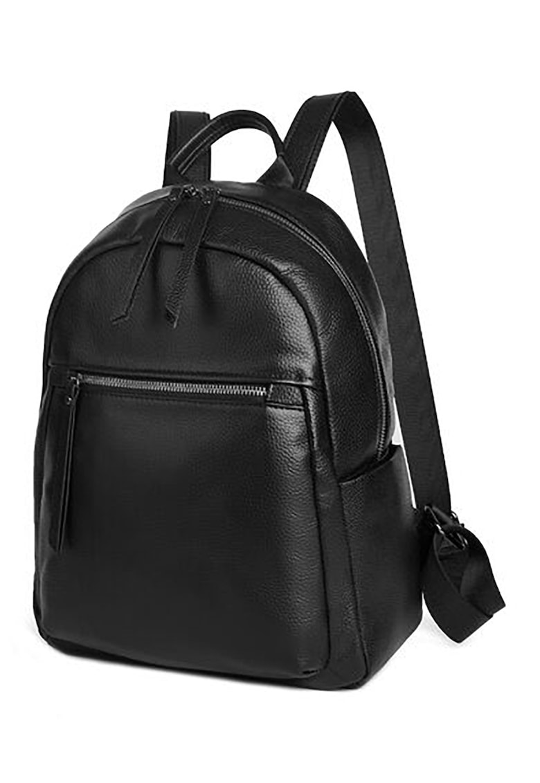 Oferte la Rucsac din piele cu fermoar - Negru