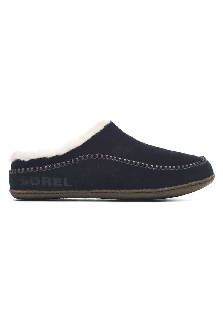 Oferte la Papucei de casa -  Nakiska Slide II - Piele Intoarsa - Negru