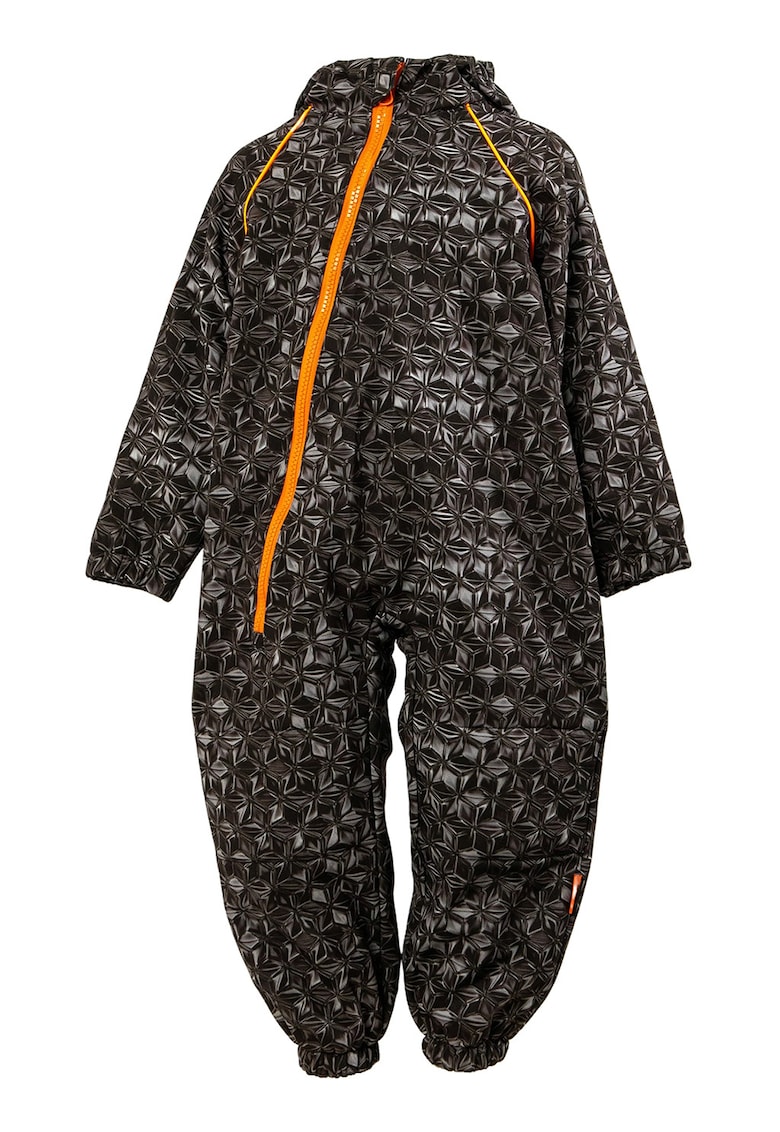 Oferte la Salopeta impermeabila cu gluga Softshell - Negru stins/Portocaliu mandarina
