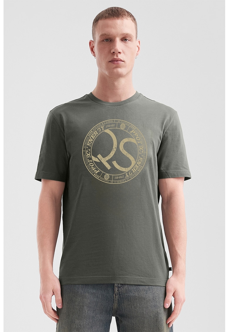 Oferte la Tricou de bumbac cu logo - Verde aquamarin