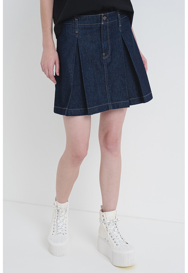 Oferte la Fusta scurta din denim - Albastru inchis