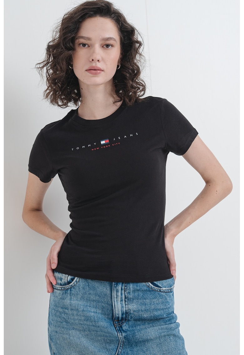 Oferte la Tricou slim fit din bumbac - Rosu/Alb/Negru