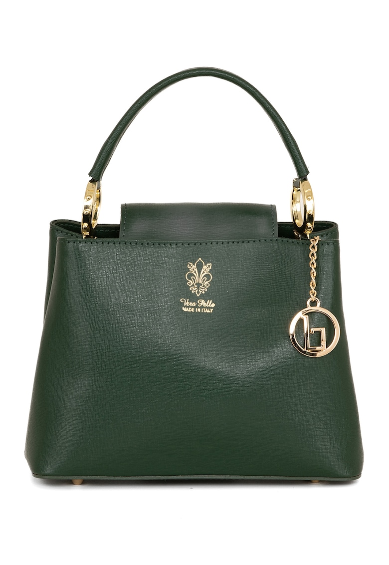 Oferte la Geanta tote din piele cu accesoriu logo