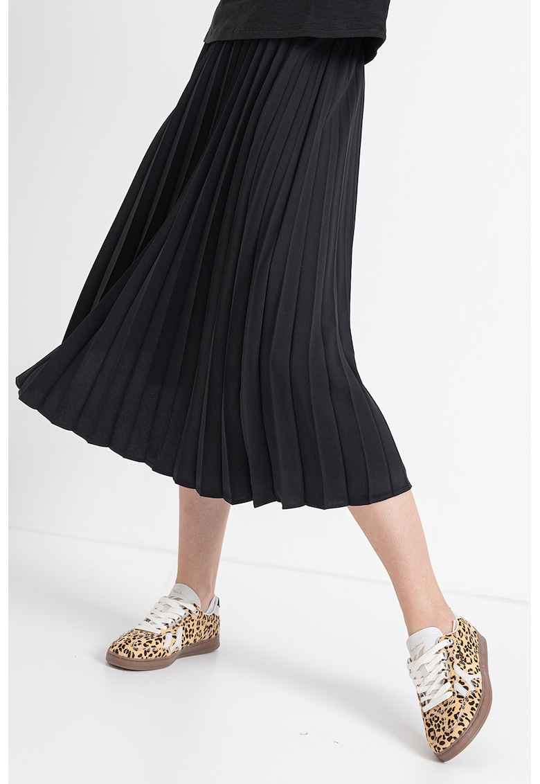 Oferte la Fusta midi plisata - Negru