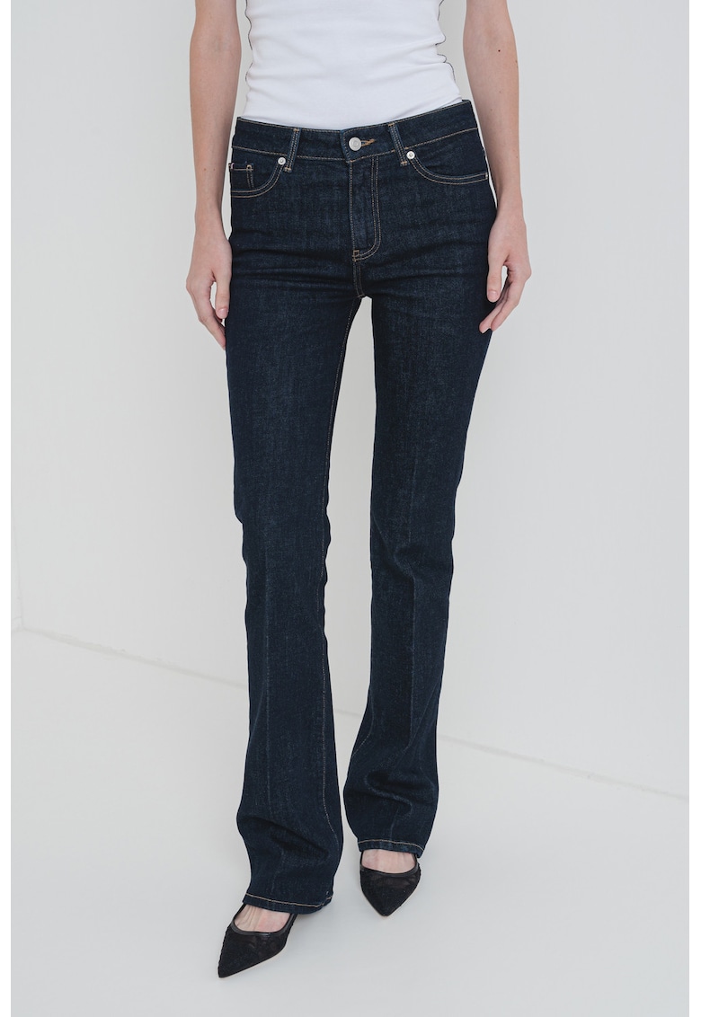 Oferte la Blugi bootcut cu cusaturi contrastante - Bleumarin