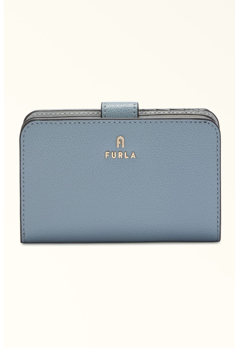 Oferte la Portofel din piele cu logo Camelia - Albastru prafuit