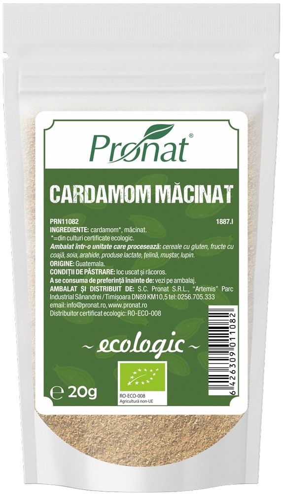 Oferte la Cardamom bio macinat, 20g Pronat