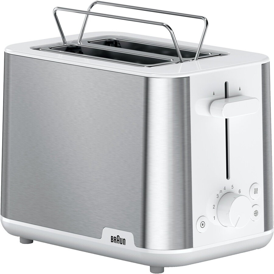 Oferte la Braun Toaster PurShine HT 1510 WH (stainless steel/white, 900 watts, for 2 slices of toast)