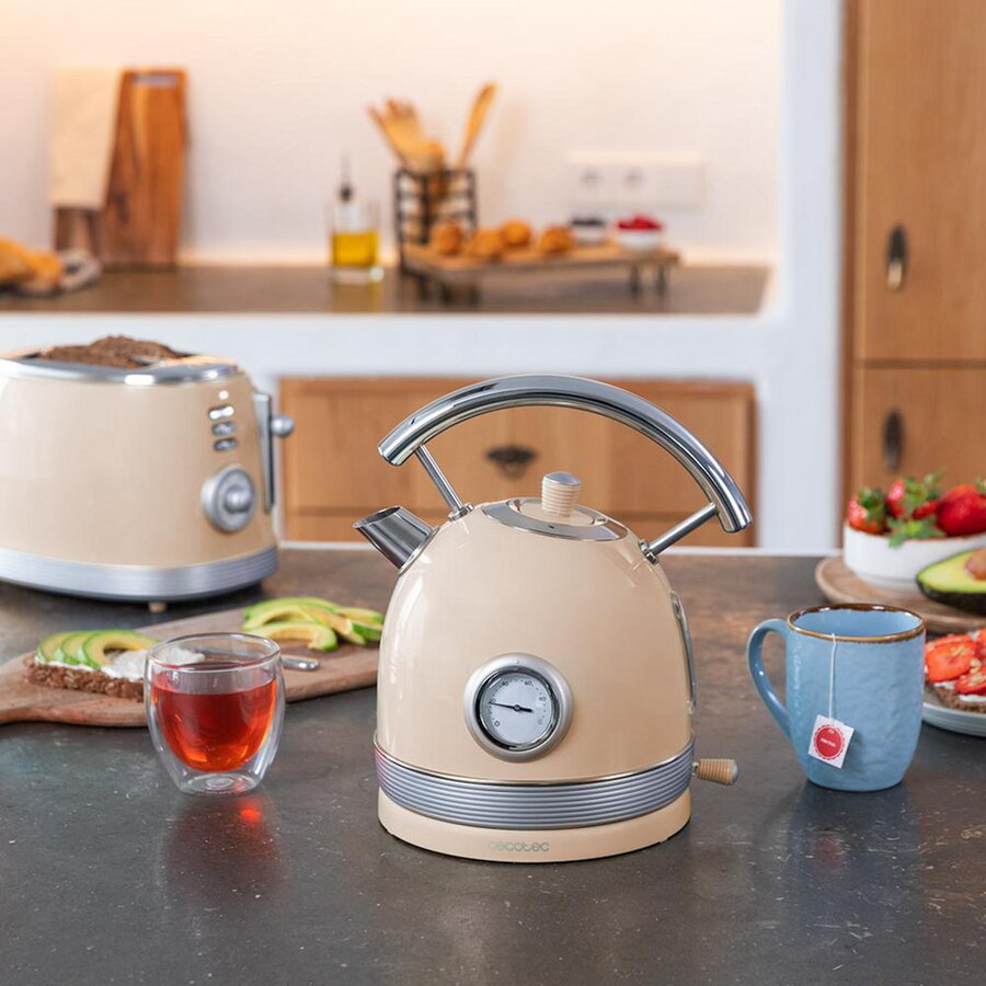 Oferte la Fierbator Thermosense 420 Vintage Light Beige, kettle beige/stainless steel, 2,200 watts, 1.8 liters