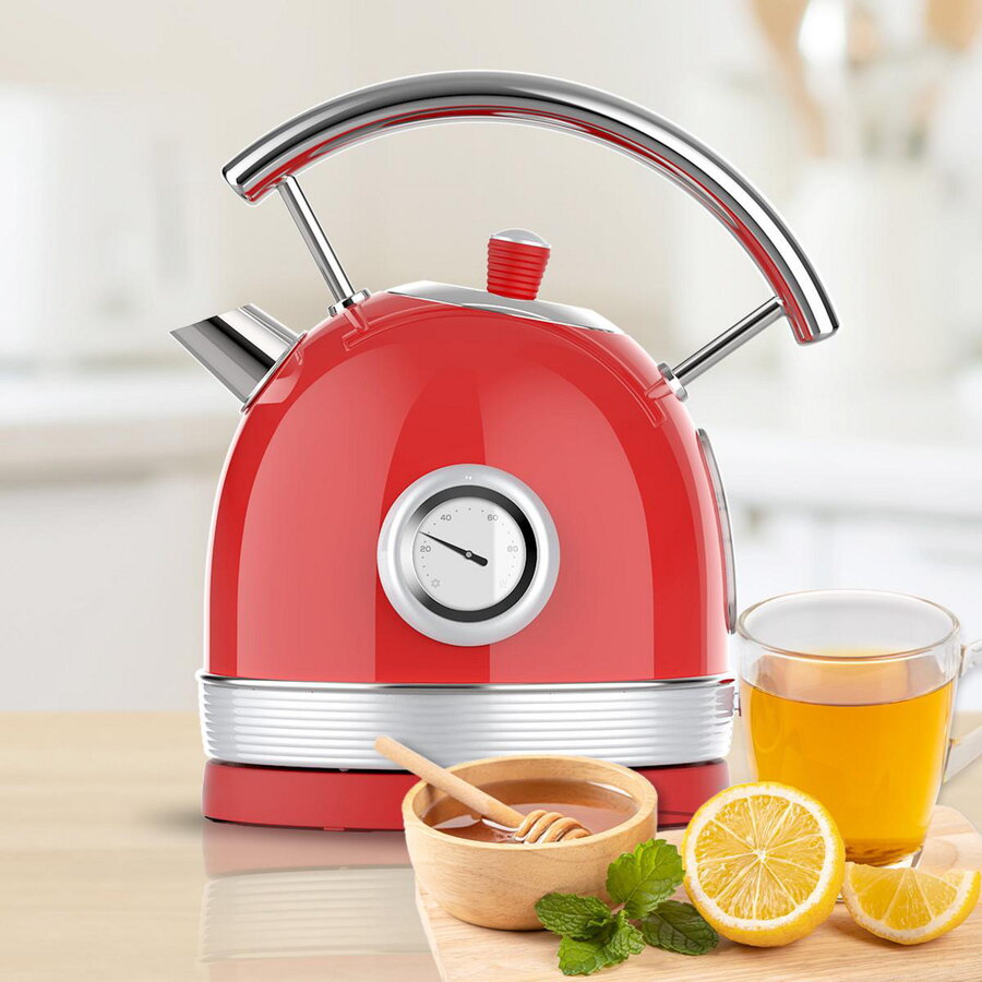 Oferte la Fierbator Thermosense 420 Vintage Light Red, kettle red/stainless steel, 2,200 watts, 1.8 liters