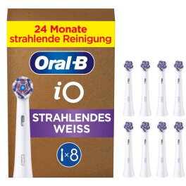 Oferte la Braun iO Radiant White 8-pack, white brush heads, for a brightening clean