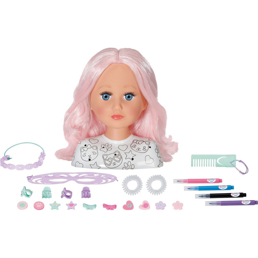 Oferte la ZAPF Creation BABY born Styling Head Creative, Make-up and Hairdressing Head