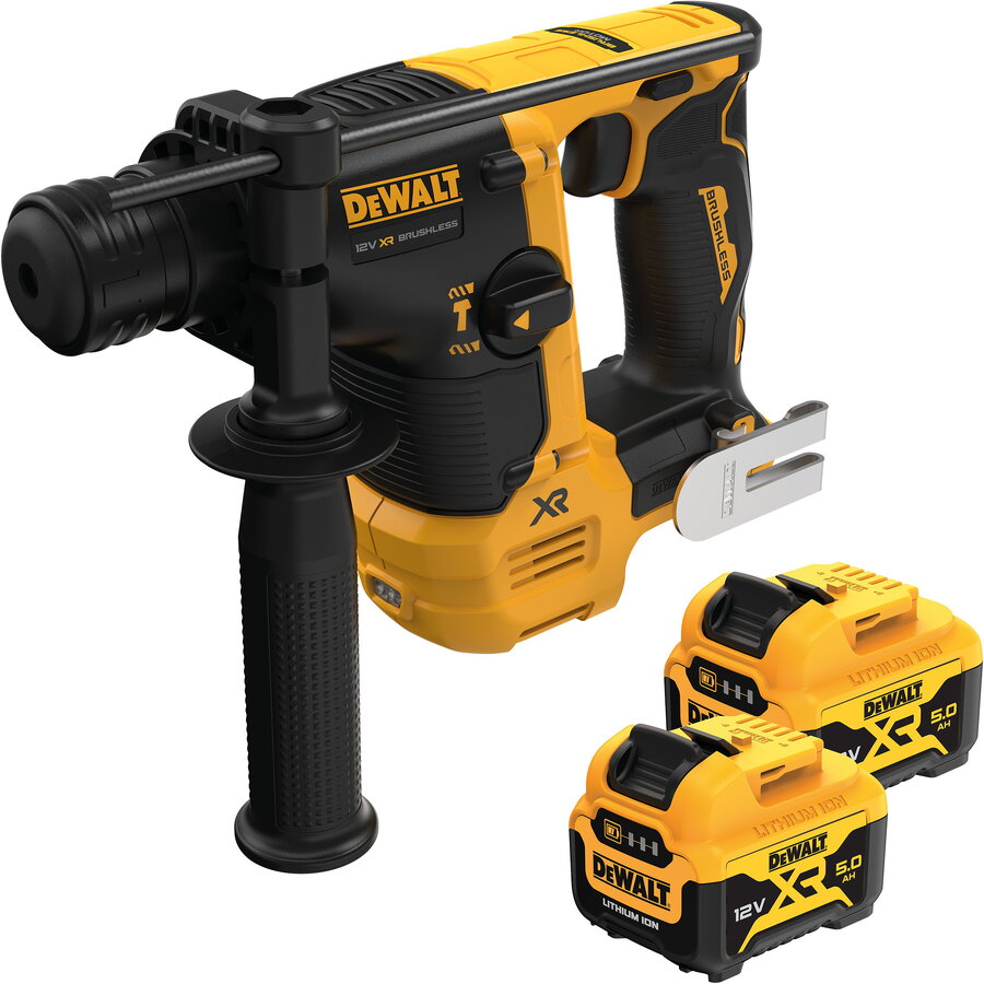 Oferte la Rotopercutor Cordless Hammer Drill DCH072P2, 12 Volt yellow/black, 2x Li-ion batteries 5.0Ah, in T STAK box