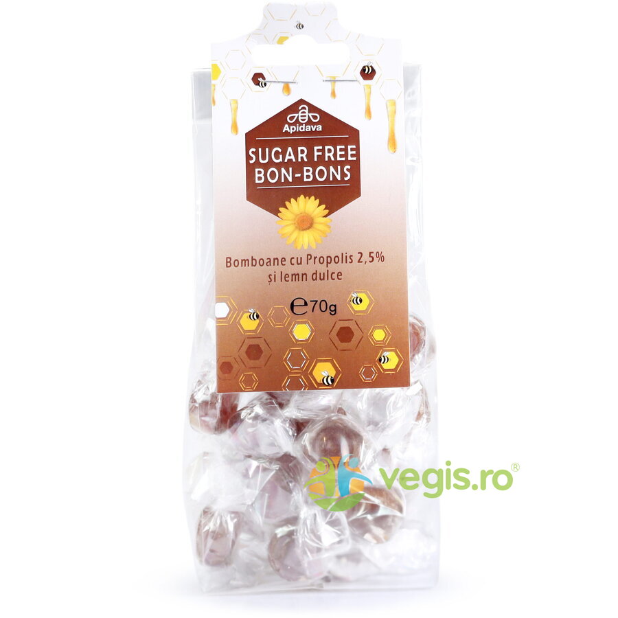 Oferte la Bomboane cu Propolis 2.5% si Lemn Dulce fara Zahar Adaugat 70g