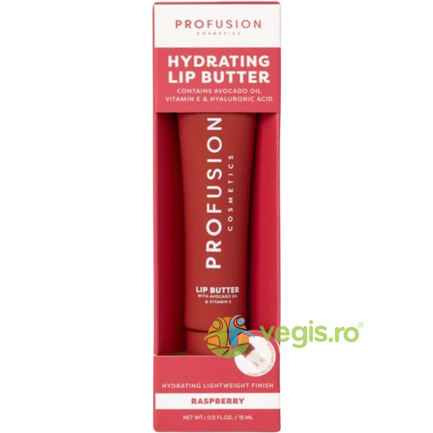 Oferte la Gloss Hidratant pentru Buze cu Ulei de Avocado, Vitamina E si Acid Hialuronic Nuanta Raspberry 15ml