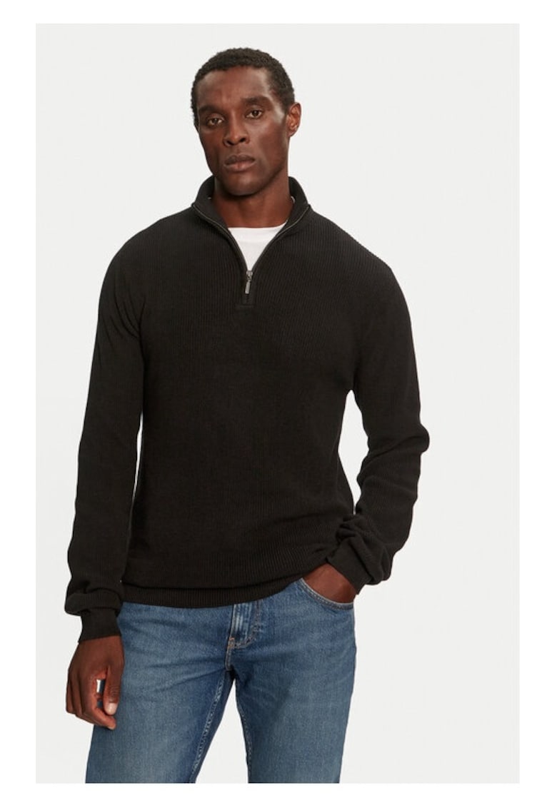 Oferte la Pulover MK-610HASTINGS Negru Regular Fit - Bumbac