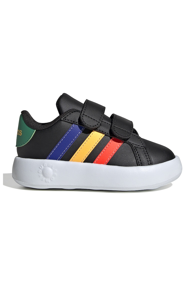 Oferte la Pantofi sport din piele ecologica cu velcro Grand Court 2.0 - Negru