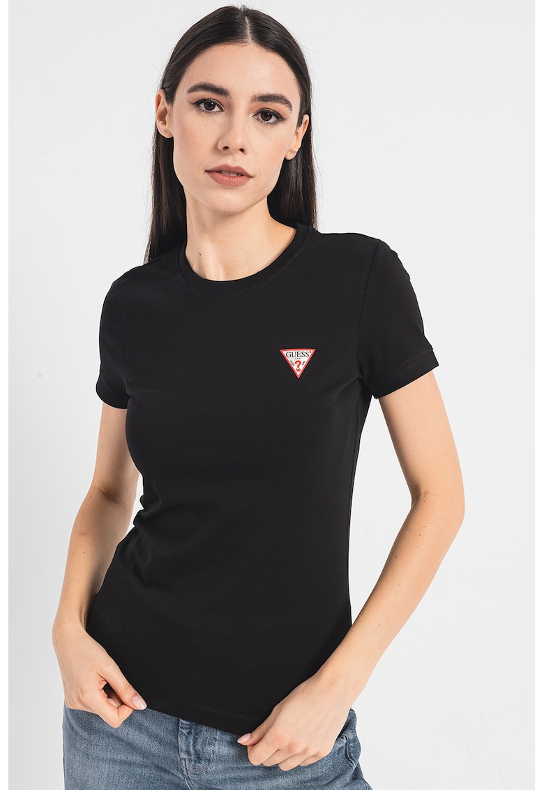 Oferte la Tricou slim fit cu logo - Negru