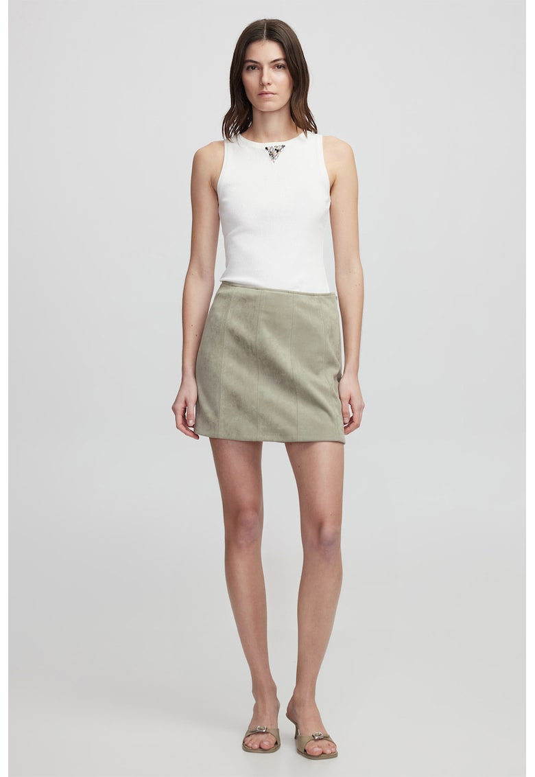 Oferte la Fusta mini cu model uni - Bej
