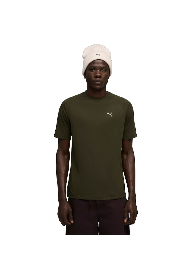 Oferte la Tricou cu decolteu la baza gatului si logo Evostripe - Verde