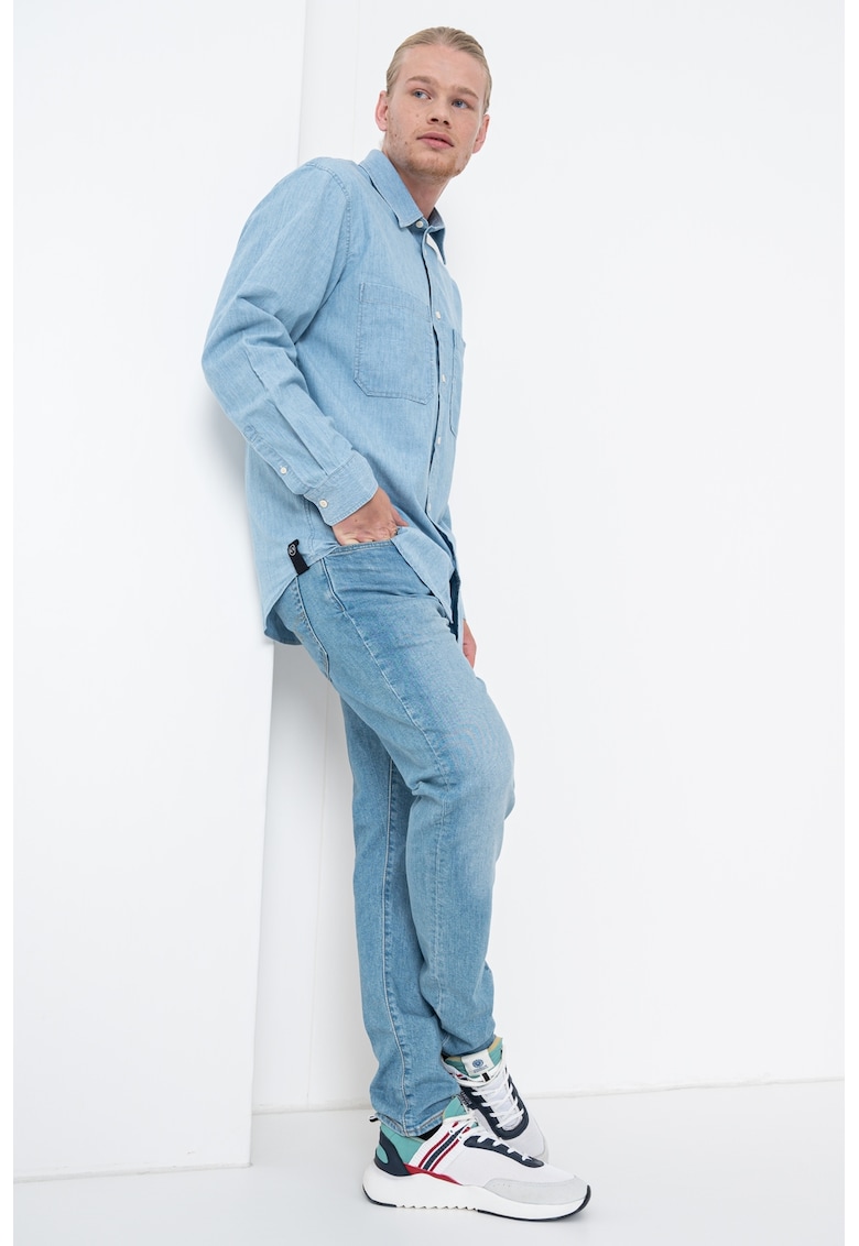 Oferte la Camasa de denim cu maneci lungi - Albastru deschis