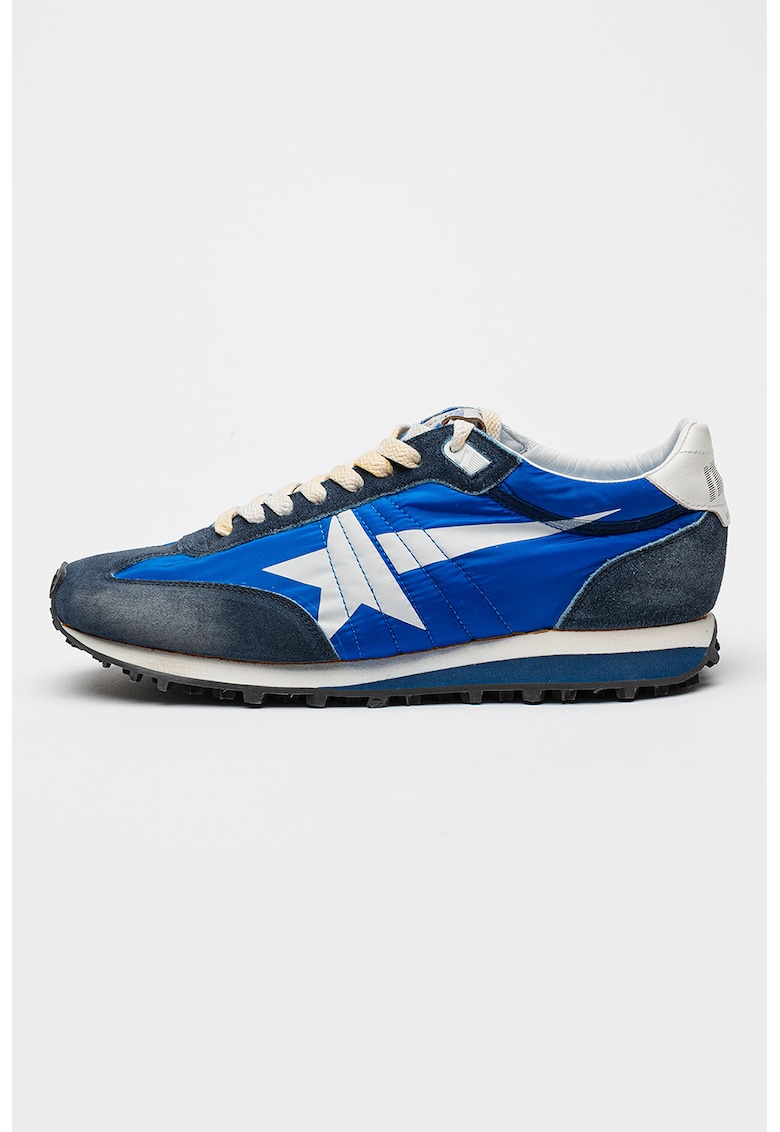 Oferte la Pantofi sport Running Marathon din piele cu sireturi - Albastru royal/Bleumarin