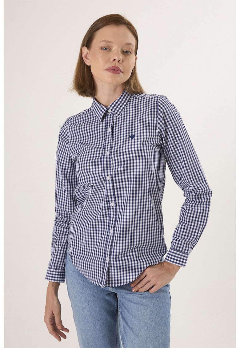 Oferte la Camasa regular-fit cu model in carouri - Alb/Albastru indigo