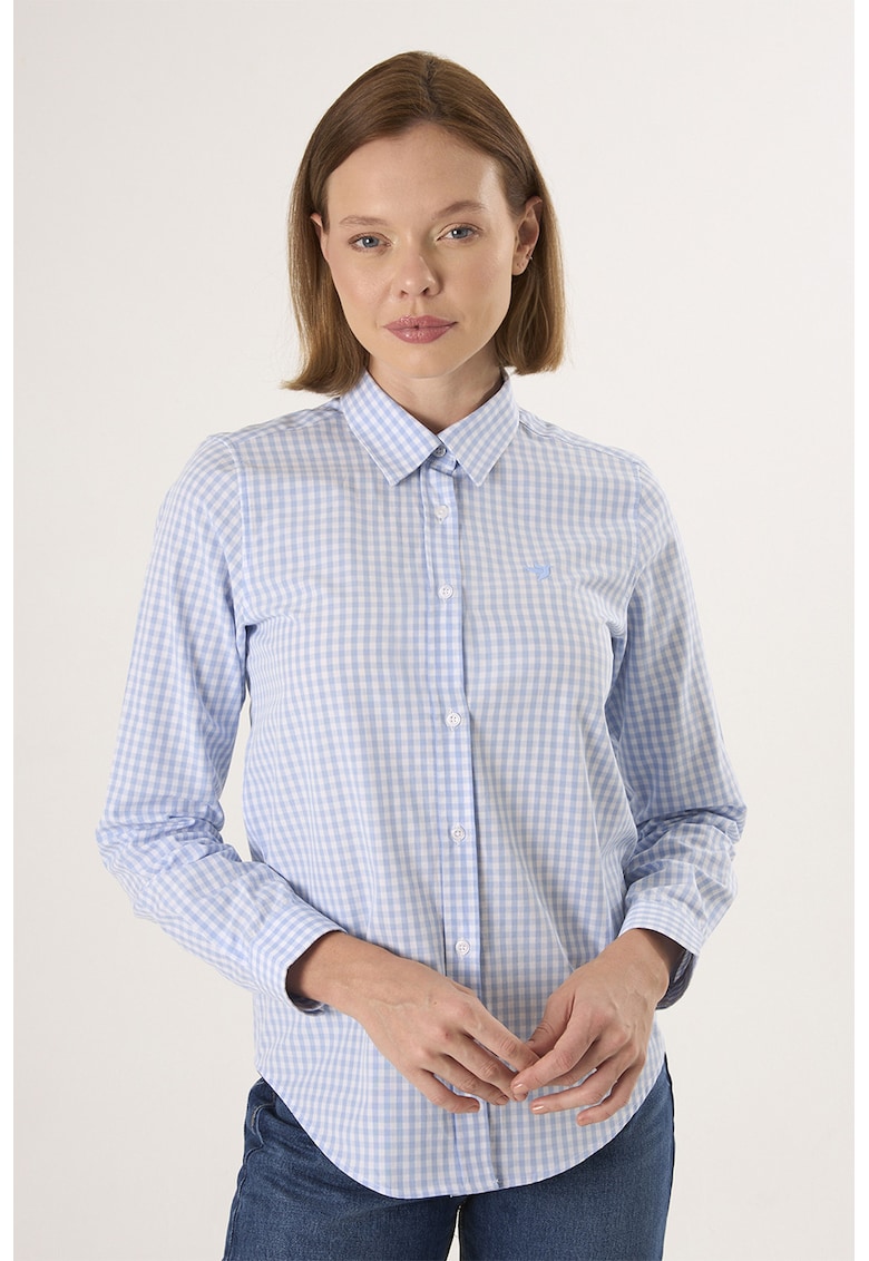 Oferte la Camasa regular-fit cu model in carouri - Alb/Albastru deschis