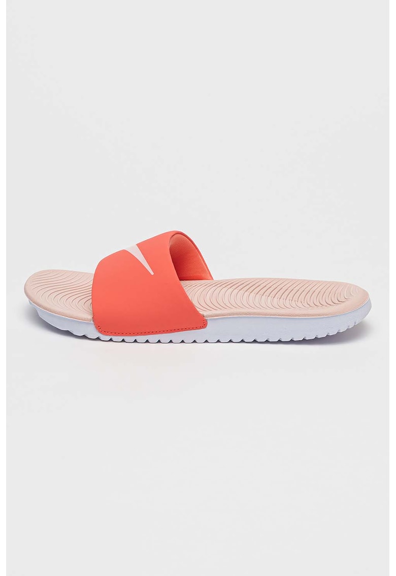 Oferte la Papuci cu logo Kawa - Roz pastel/Piersica/Alb optic