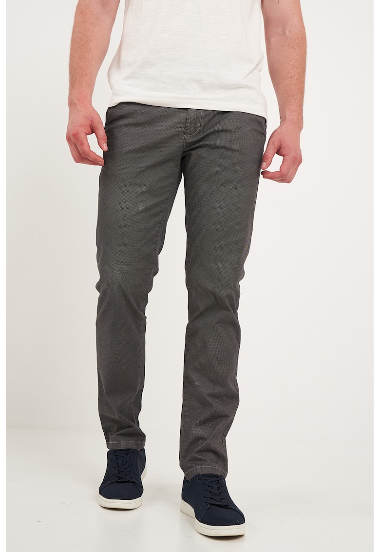 Oferte la Pantaloni slim fit - Alb/Gri inchis