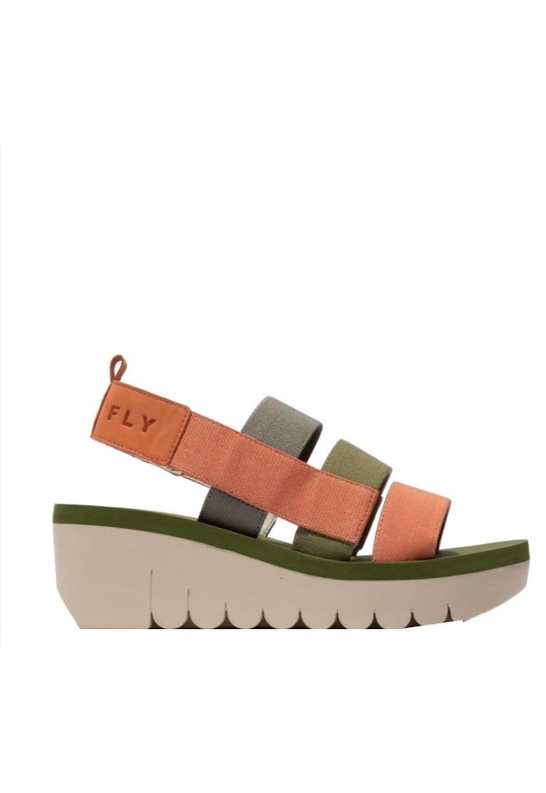 Oferte la Sandale -  YERE 847 - textil - portocaliu/verde