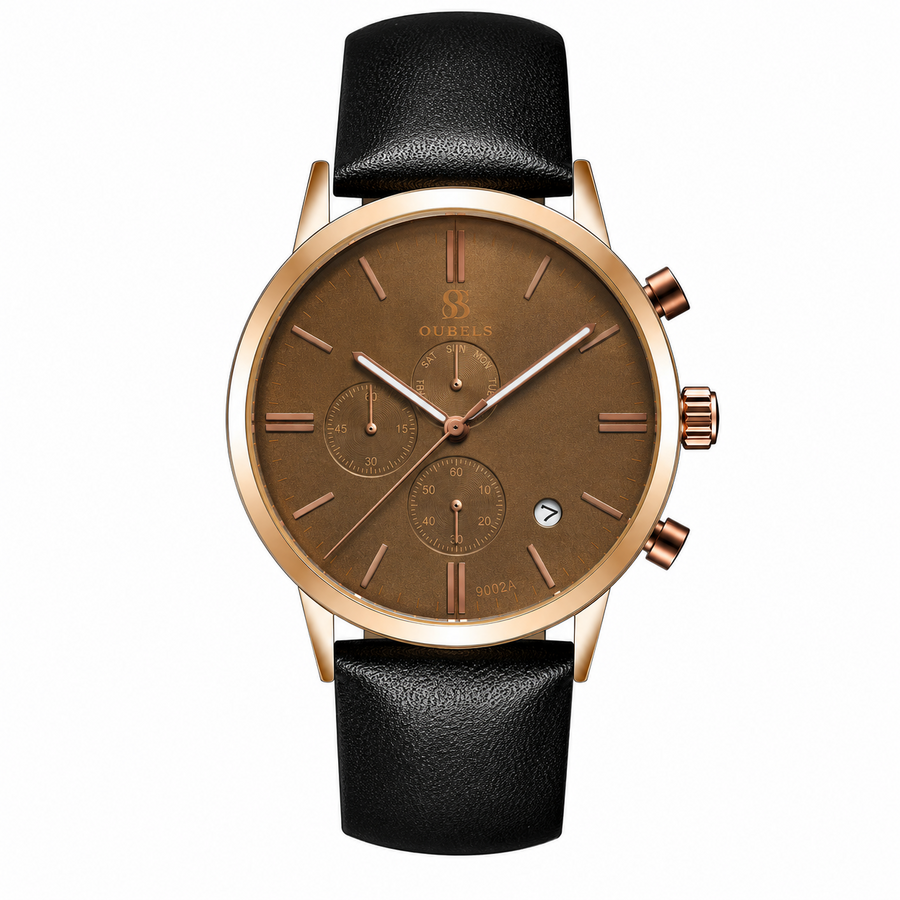 Ceas barbatesc Quartz, BUSINESS Cronograf, Data, Zi a saptamanii