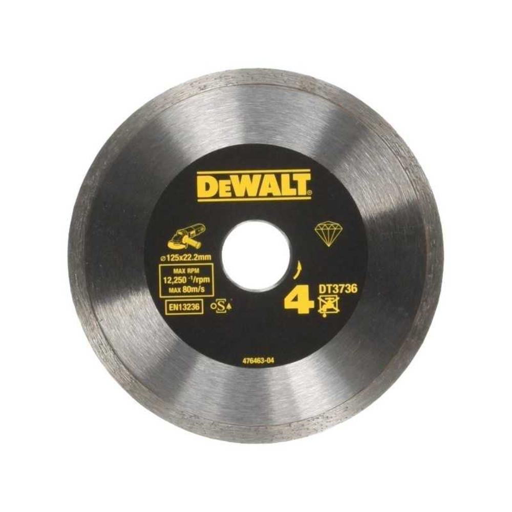 Oferte la Disc diamantat pentru taiere gresie si faianta DeWalt DT3736, 125 x 22.2 x 1.6 mm