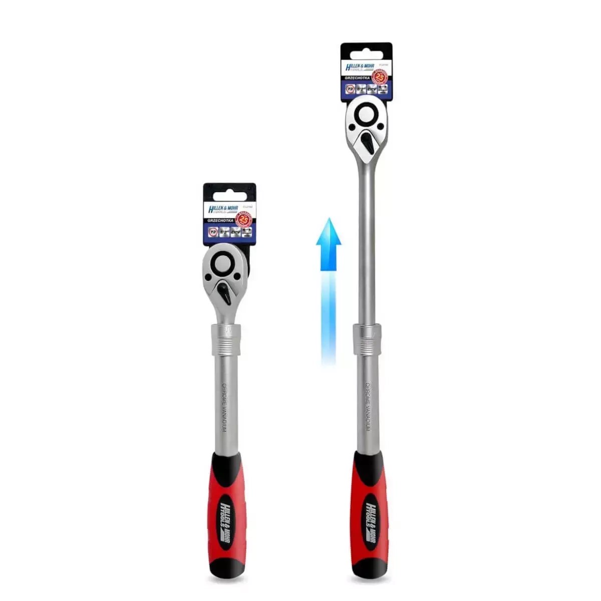 Oferte la Cheie extensibila cu clichet Dedra, 1/2, 305-445 mm