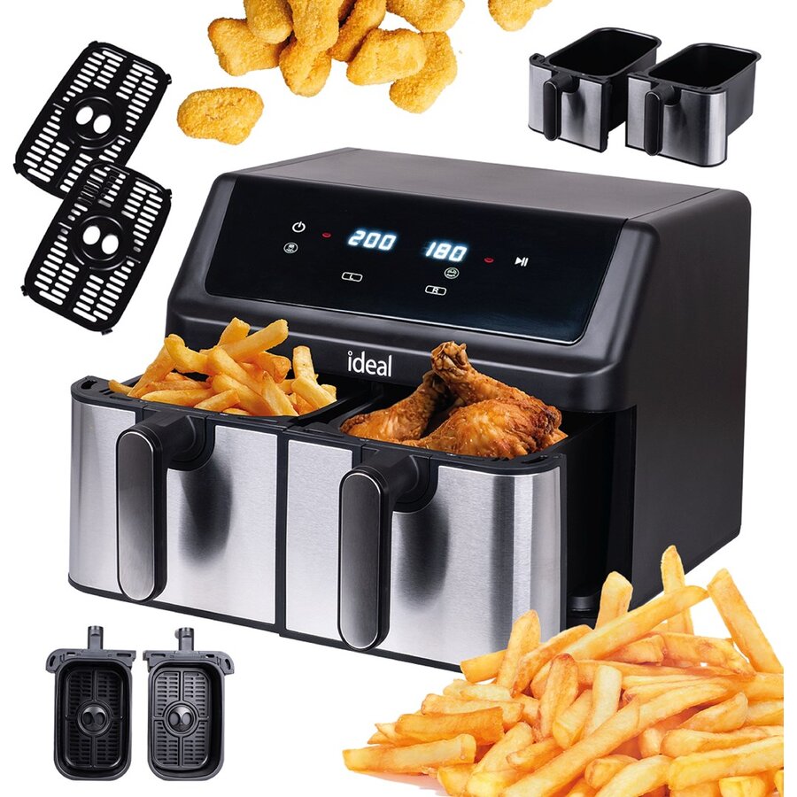 Oferte la Friteuza IDEAL Fara Grasimi 9L 8 Functii Negru