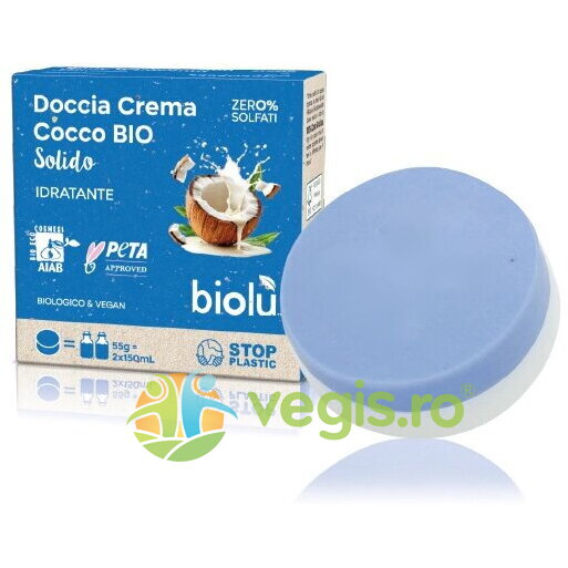 Oferte la Gel de Dus Solid si Crema Hidratanta cu Cocos Bio 55g