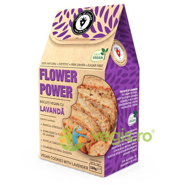 Oferte la Biscuiti cu Flori de Lavanda fara Zahar Adaugat Flower Power 130g