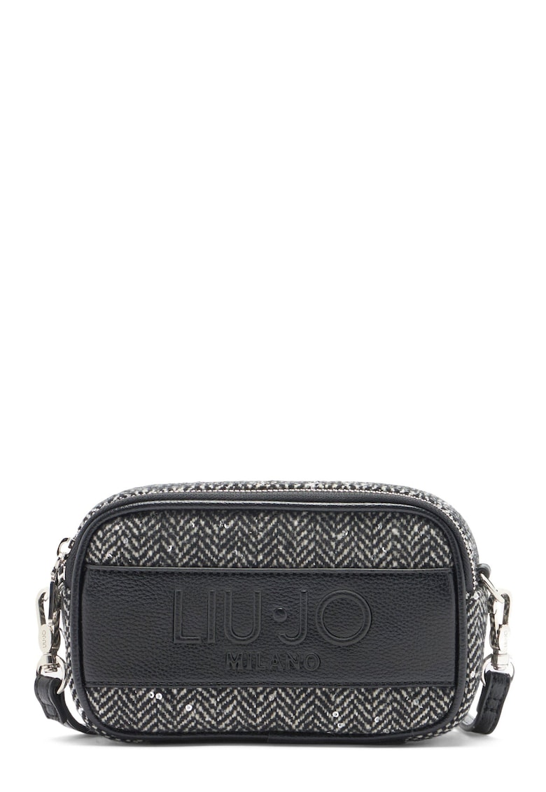 Oferte la Geanta crossbody cu detaliu logo - Negru