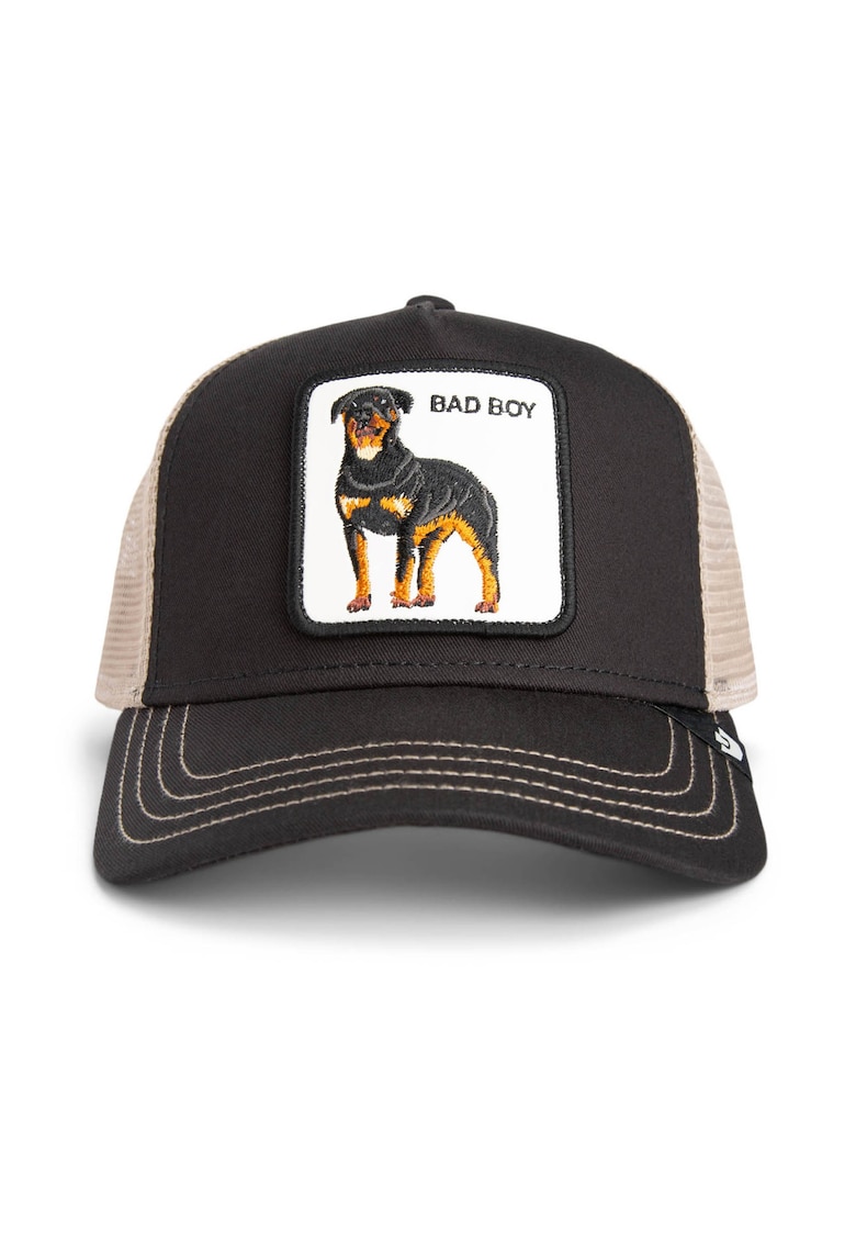 Oferte la Sapca trucker unisex cu aplicatie frontala - Alb/Negru/Portocaliu persan