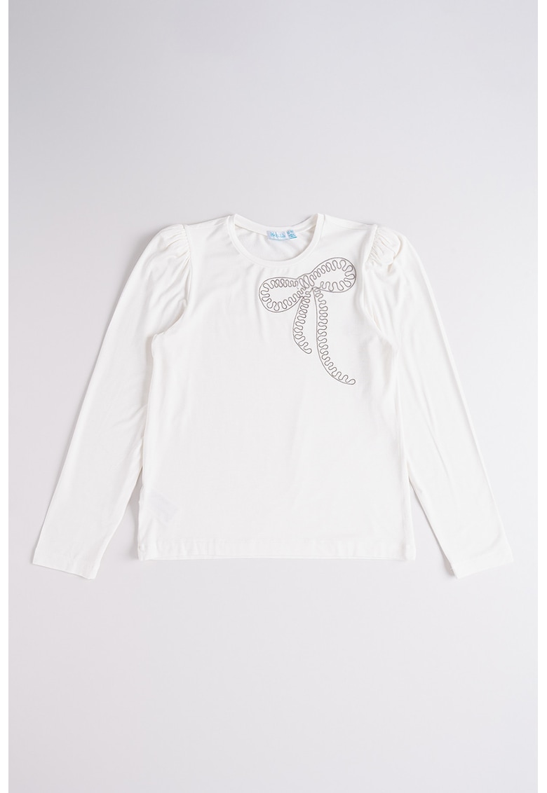 Oferte la Bluza regular fit cu margele - Alb
