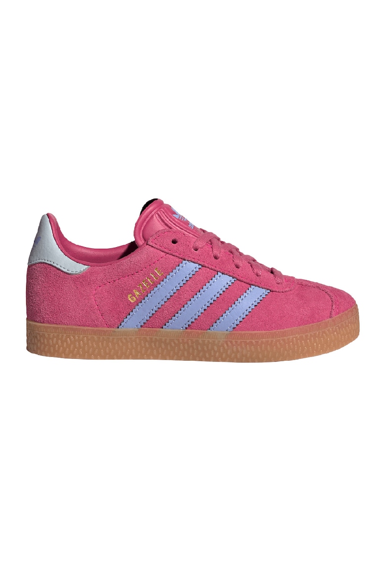 Oferte la Pantofi sport din piele intoarsa cu garnituri de piele ecologica Gazelle - Albastru lavanda/Roz