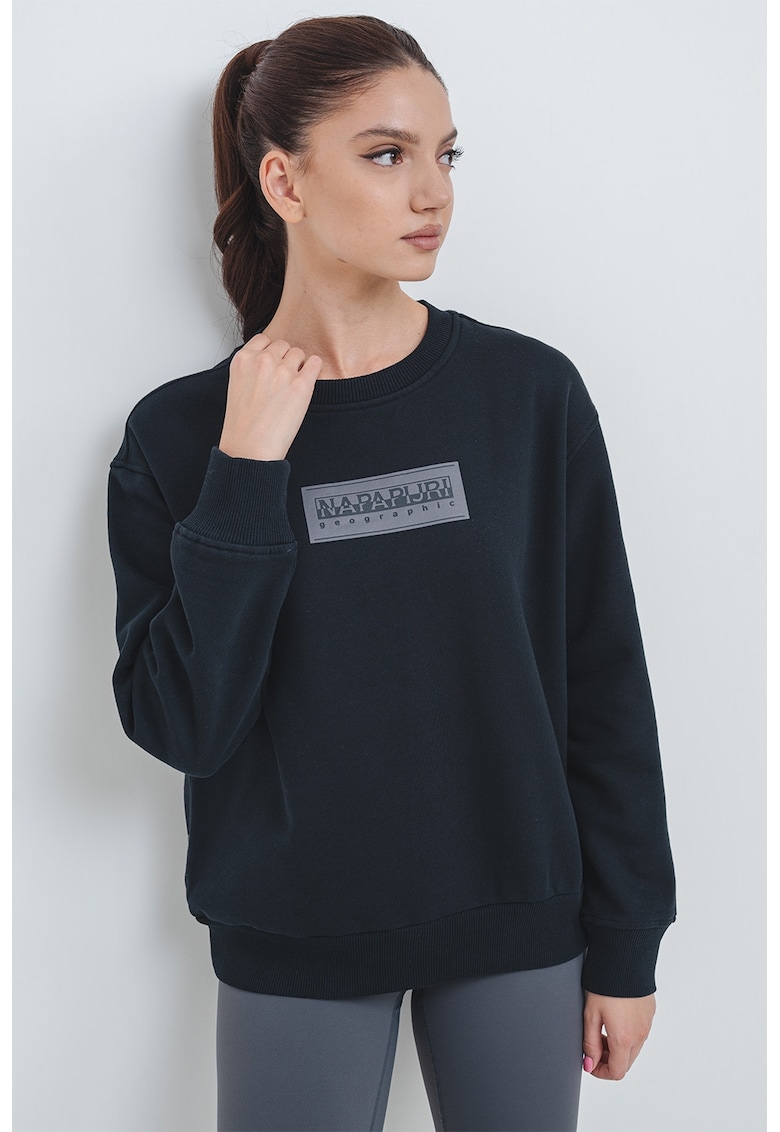 Oferte la Bluza de trening relaxed-fit cu logo - Negru/Maro taupe