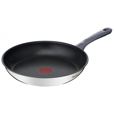 Oferte la Tigaie Universala Rotunda Otel Inoxidabil Acoperire Interioara Titan 30cm Argintiu