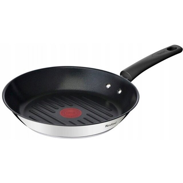 Oferte la Tigaie Grill Rotunda Acuperire Interioara Titan 26cm Negru/Argintiu